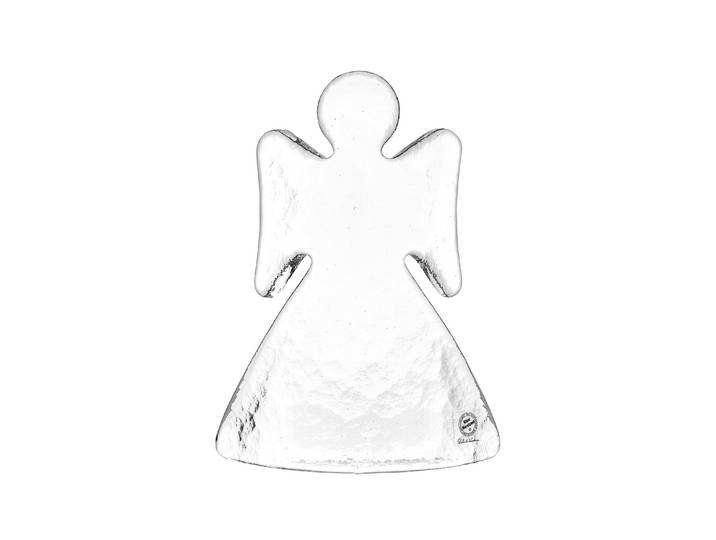 Weihnachtsfigur GLASI HERGISWIL Lula Engel 18,5 cm , transparent, B:14cm H:18,5cm, Glas, Dekofiguren, Weihnachtsfigur