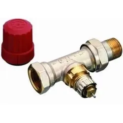 Danfoss Ventilgehäuse RA-N 10 R 3/8, Durchgang, matt vernickelt