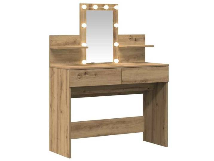 BEL-ACHAT* Coiffeuse /Table de Cosmétique - pour chambre -chêne artisanal 100x40x130cm Bois d'ingénierie @Pr4320430