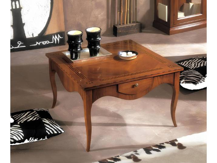 Xlmoebel Couchtisch Vielseitiger Wohnzimmertisch aus massivem Holz mit Stauraum (Packung, Couchtisch), Hergestellt in Europa
