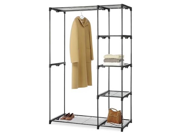 Whitmor 6779-4114-BLK Deluxe Doppel-Stangen-Schrank, Schwarz
