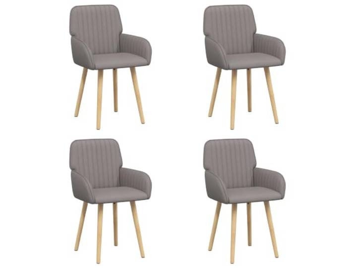 XHNIFBN 4er Set Esszimmerstühle Polsterstuhl mit Armlehne Taupe Bequeme Polstersessel mit Massivholzbeinen und Armlehnen für Küche, Esszimmer und Wohnzimmer.