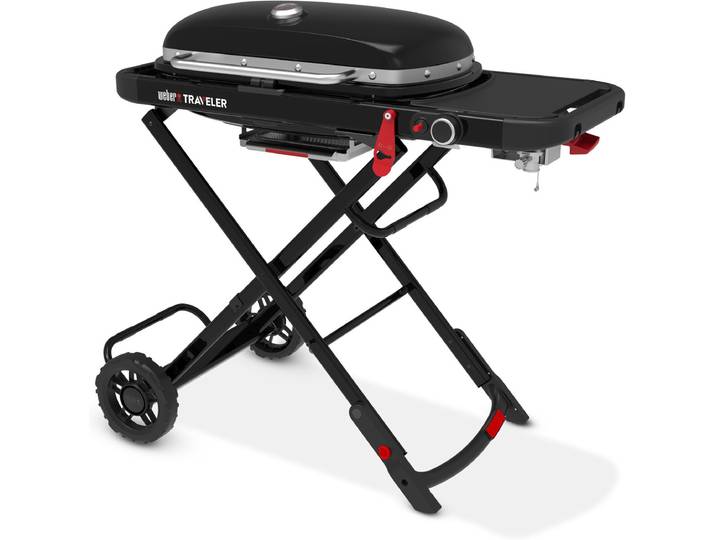 Camping-Gasgrill WEBER Traveler , schwarz, B:111cm H:94cm T:59cm, Grills, Camping-Gasgrill