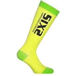 Sixs, Unisex, Sportsocken, Recovery YG (35 - 38), Grün, Gelb