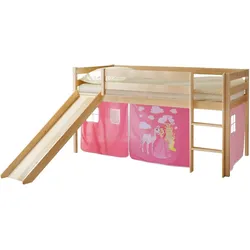 Spielbett Manuel Echtholz ca. 90x200 cm Pink