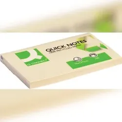 Q-Connect® KF05610 Haftnotizen Recycling - 76 x 127 mm, gelb