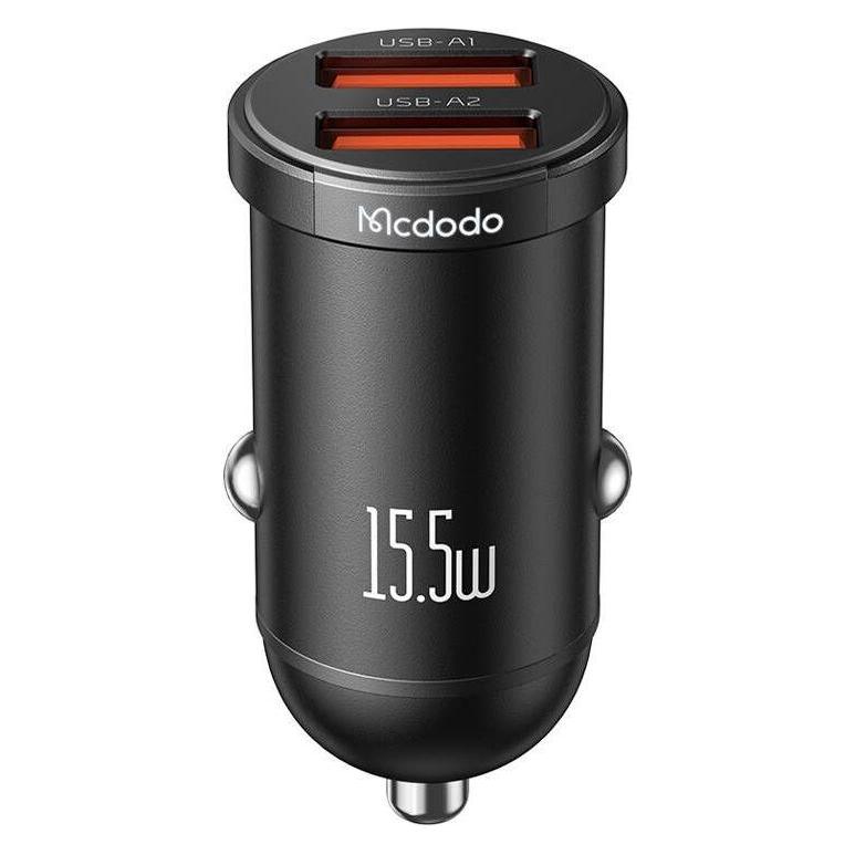 Mcdodo CC-2950 car charger, 2x USB, 15.5W (black) (CC-2950)