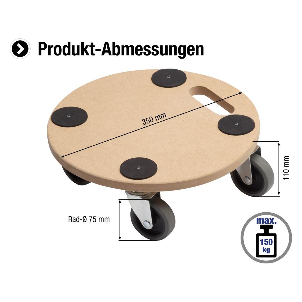 Meister Transportroller Holz Traglast (150 kg) (821360)
