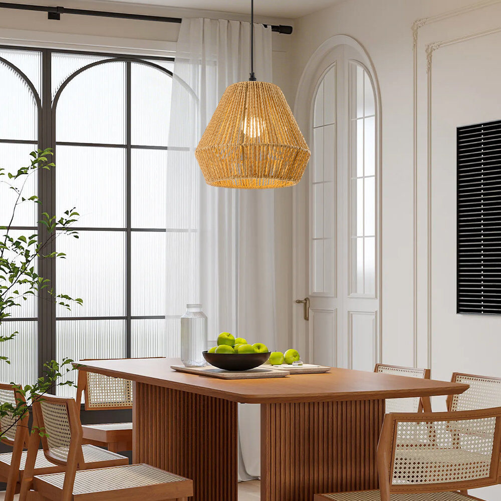 Bay Isle Home 1 - Light Natural Caged Pendant Natural 40cm H X 40cm W