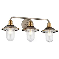 Rigby 3-flammige Wandleuchte – Antik-Nickel