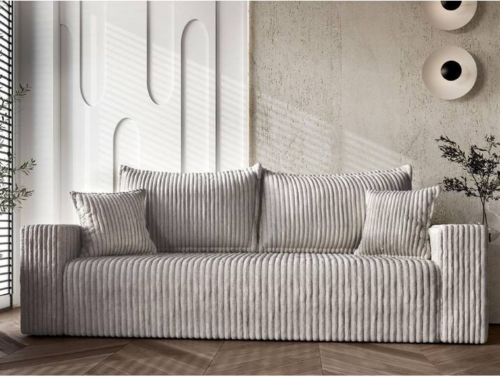 Compleo Schlafsofa mit gemütlichen Stoff, mit Bettfunktion, Bettkasten, Modern Sofa mit Schlaffunktion