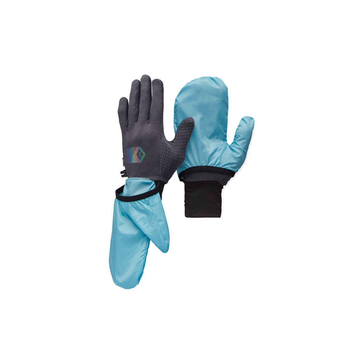 Black Diamond Deploy Wind Hood Gloves carbon-glacier (9642) LRG BD8017429642LRG1