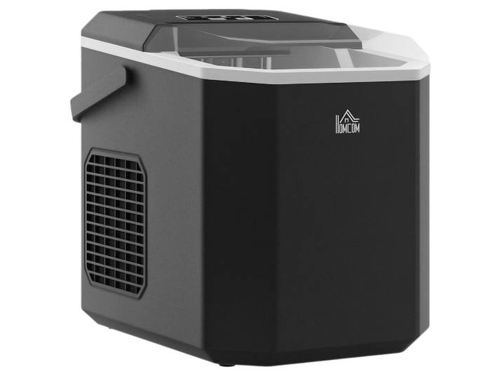 ComfortXL Eismaschine De-17436 Selbstreinigend, 9 Würfel in 6-13 Min. Schwarz, Kunststoff, 29.4x29x22.2 cm, Kochgeschirr, Küchengeräte, Küchenmaschinen