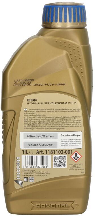 Servolenkungsöl RAVENOL 1181102 ESF SERVO FLUIDE 1L