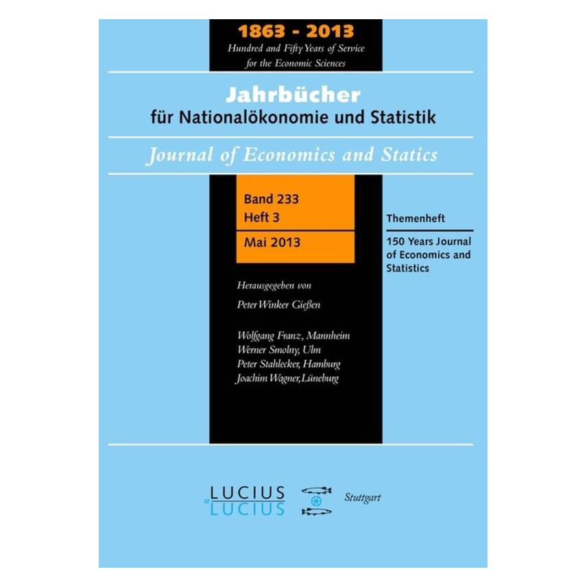 Lucius + Lucius 150 Years Journal of Economics and Statistics (Englisch, Hardcover, Peter Winker, Wolfgang Franz) (55552794)