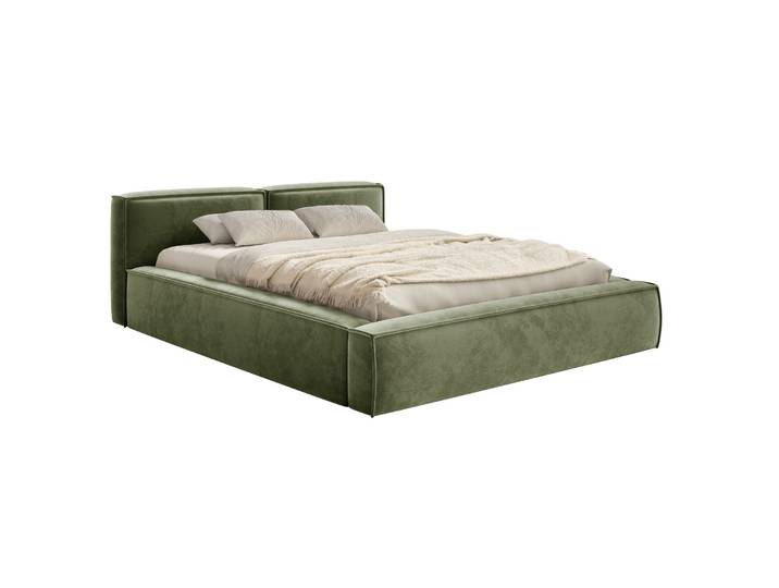 Polsterbett 200x200 cm Tilves Slim Low mit Stauraum,