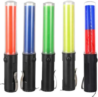 Inspire Daily Merch Concert Light Stick Traffic Light Baton With LED Warning Lamp And Side Clip Design Flashing Modes Signal Wand blue
