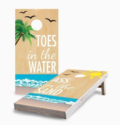 Skip's Garage Toes in the Water Corn Hole Board Set with Carry Case