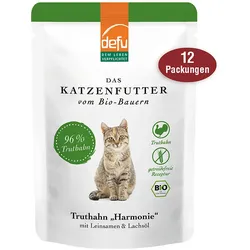 12er-Pack Defu Bio-Truthahn »Harmonie« für Katzen