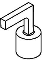 Hansgrohe Hebelgriff f.4-Loch Waschtischarmatur 39294000 Axor Citterio Standmodell kalt chrom