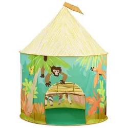 Relaxdays Spielzelt Dschungel Kinder Gelb,Grün,Türkis