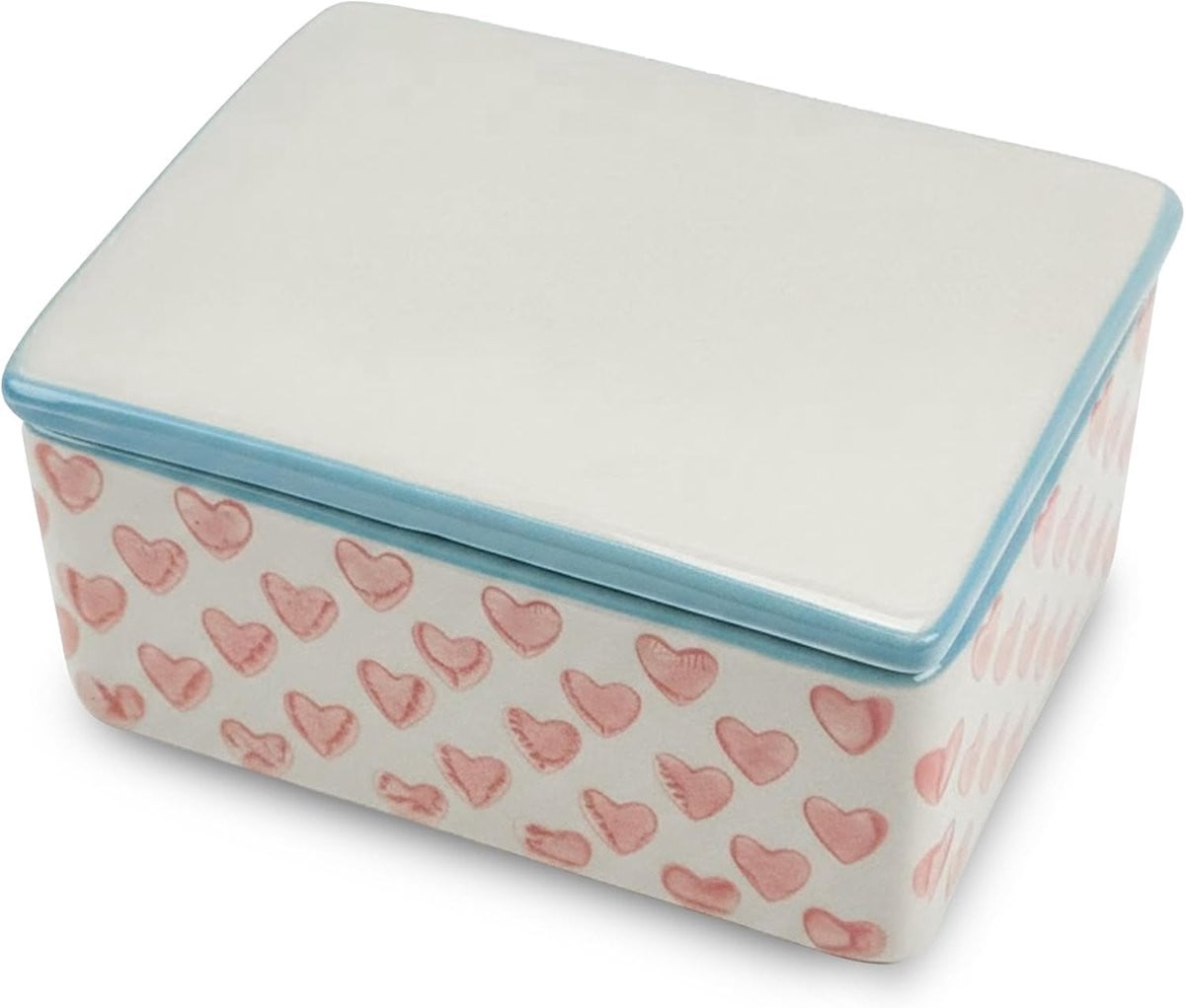 Porseleinen botervloot met deksel voor 250g boter in diverse designs