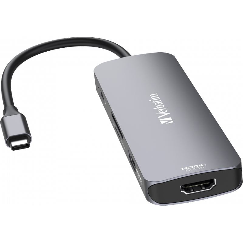 Verbatim USB-C Pro Multiport-Hub mit 8 Anschlüssen CMH-08