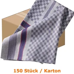 Geschirrtuch Mopptex Grubenhandtuch 45 x 90 cm blau Karton 150 Stück, sehr langlebig, premium Qualität, formstabil