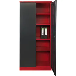 Stahlschrank Moskau anthrazit rot