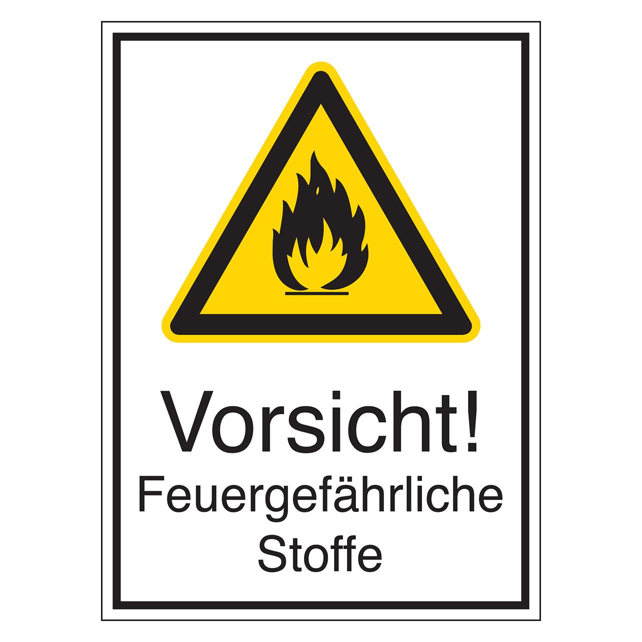 Brady STD-737-131X185-B7527, Warnschilder - Vorsicht! Feuergefährliche Stoffe (801280)