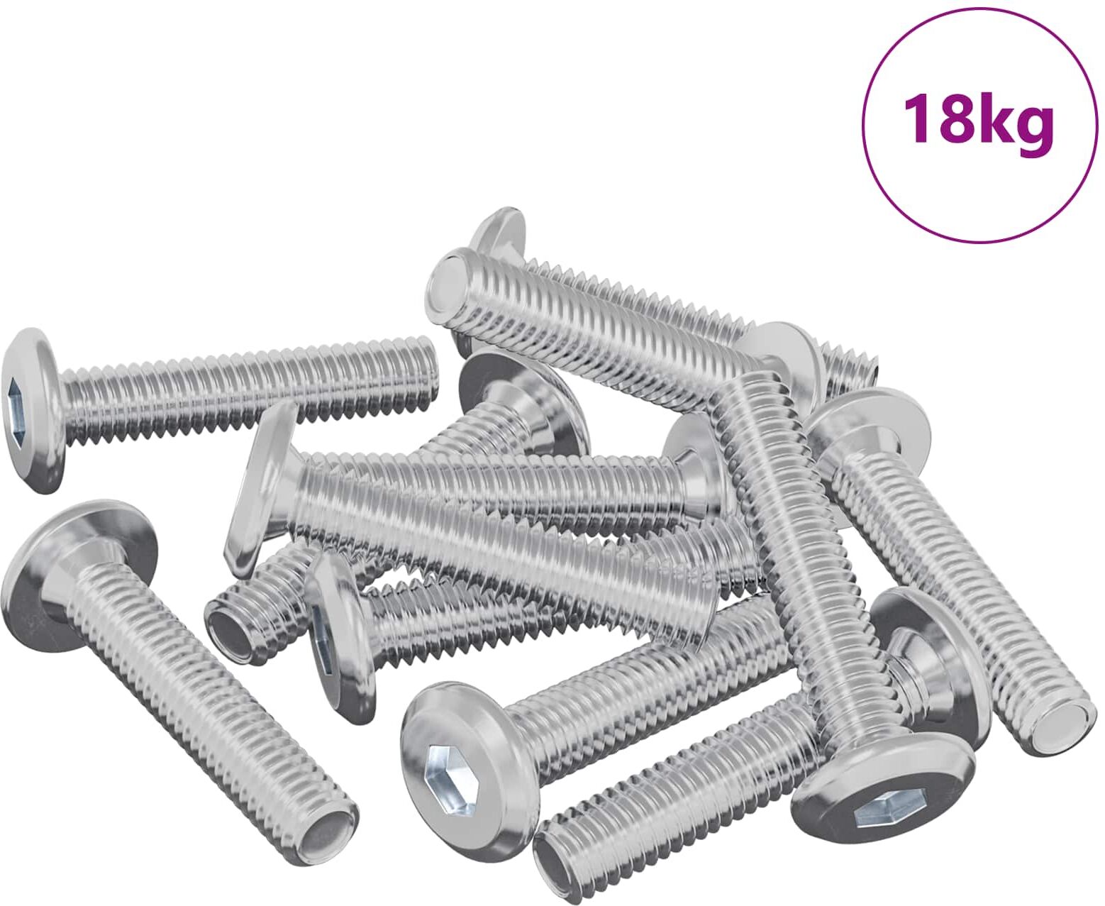 vidaXL Vis de verrou Uni 2647 pièces Argenté Acier