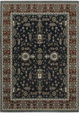 Style Haven Victoria Vintage Traditions Navy/ Rust Area Rug