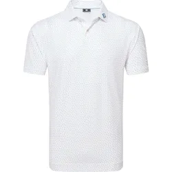 FootJoy Polo Bounce Print Pique, weiss