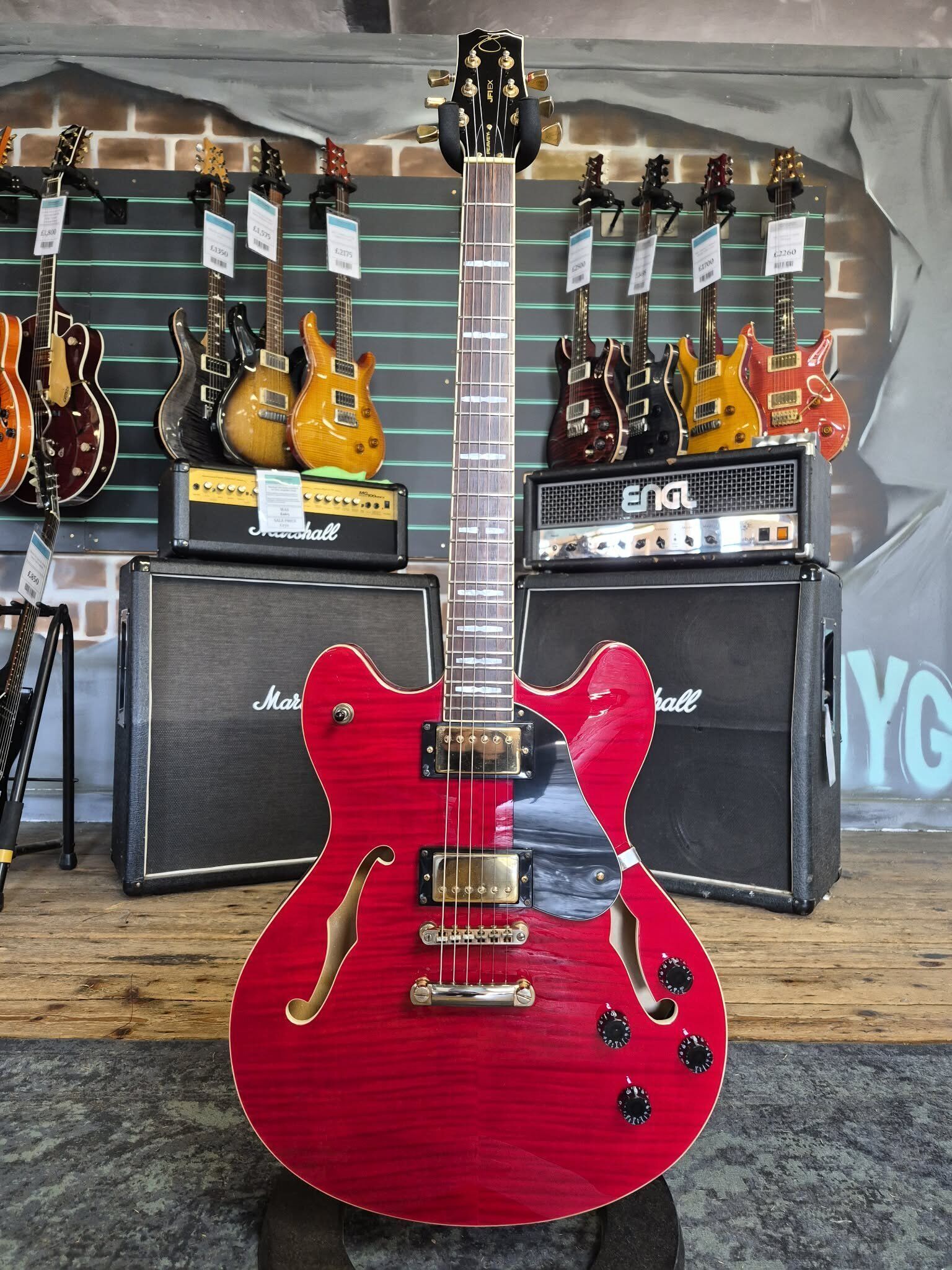 Peavey JF1EX Transparent Red Semi-Hollow Electric Guitar   red - Refurbished