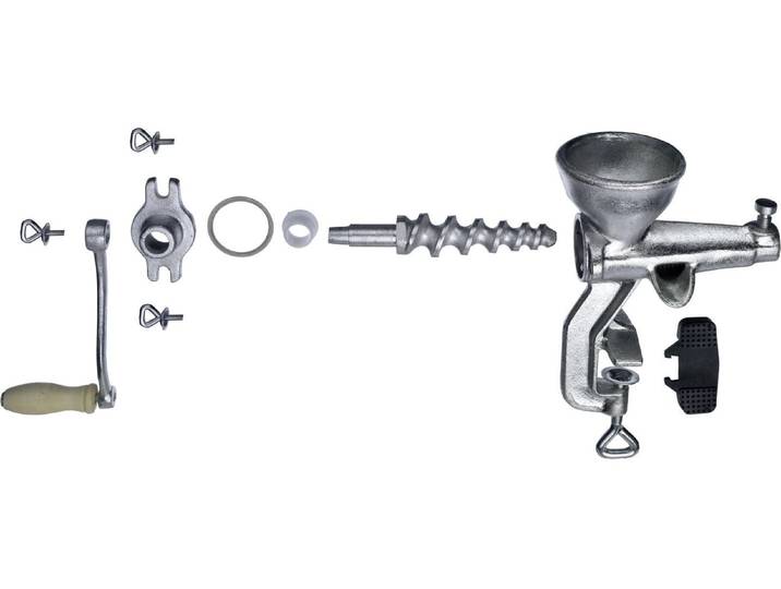 WESTMARK Entsafter Saft- und Beerenpresse Starke Else, 29 x 10,5 x 43 cm , silber (grau), B:28cm H:10,4cm T:31cm, Entsafter, Manuelle Saft- und Beerenpresse aus Stahlblech mit Tischbefestigung, Entsafter