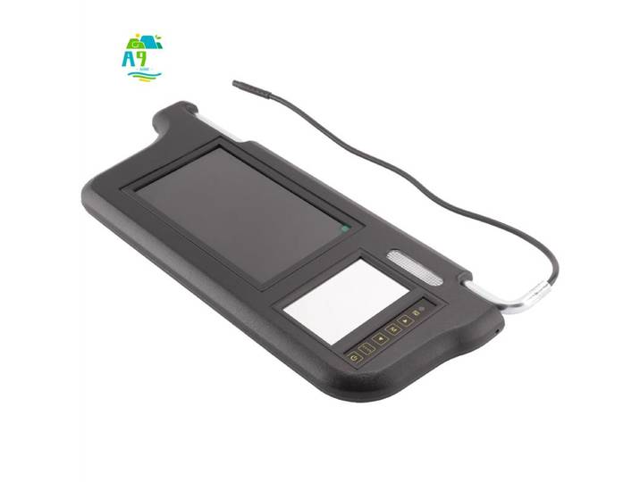 Pare-soleil droit noir pour voiture, écran de rétroviseur, moniteur LCD, 2 canaux, accessoires de remplacement vidéo, A09E-7Inch
