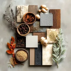 EUROART Glasbild 30 x cm Herbs And Spices I Glas Braun
