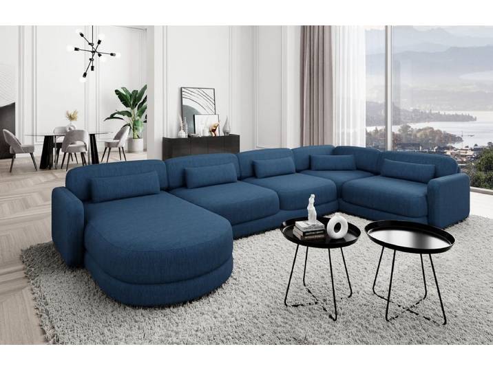 Wohnlandschaft Valencia U-Form aus Stoff