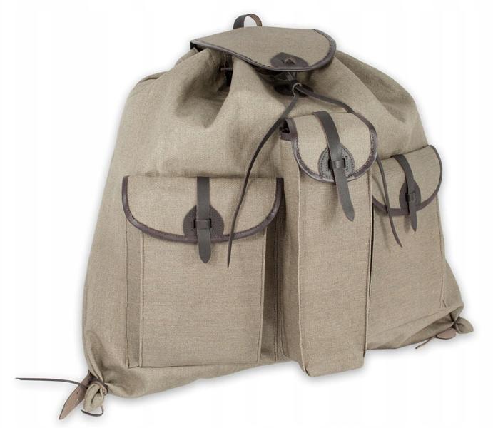 HUETTER Leinwand Rucksack Modell 876 mit drei Taschen