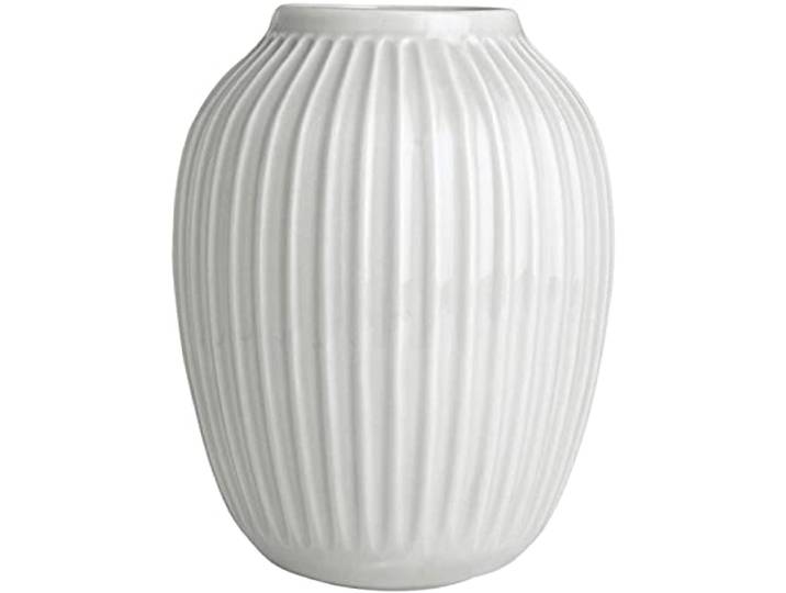 Kähler Vase H25.5 cm Hammershøi design danois pour fleurs fait main\, blanc