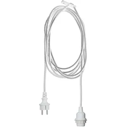 StarTrading Kabel mit E27 Lampenfassung für Lampenschirme/Hängeleuchten 2,5m Außen