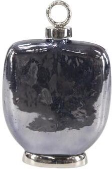 Studio 350 Dark Grey Glass Modern Decorative Jar 17 x 11 x 5