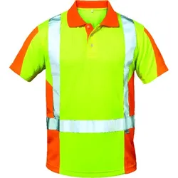 Warnschutz-Polo-Shirt ZWOLLE, warn-gelb/warn-orange, Größe M - gelb - M