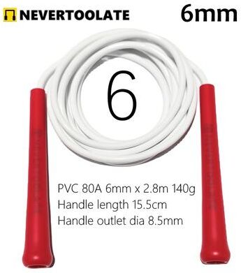 On Spot Shop PVC Skip Rope Middle Long Handle, Durable Jump Rope For Exercise, Gym, Speed, Endurance & Weight Loss red