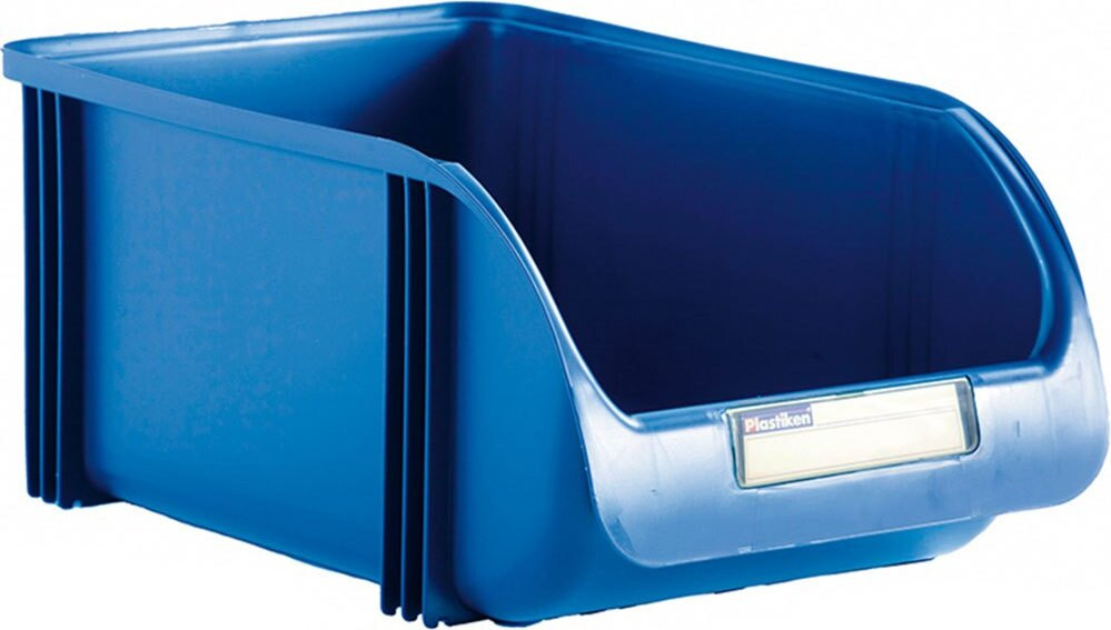 Plastiken Solid Stapelbare Opbergbox, Titanium Blauw, 30 Liter