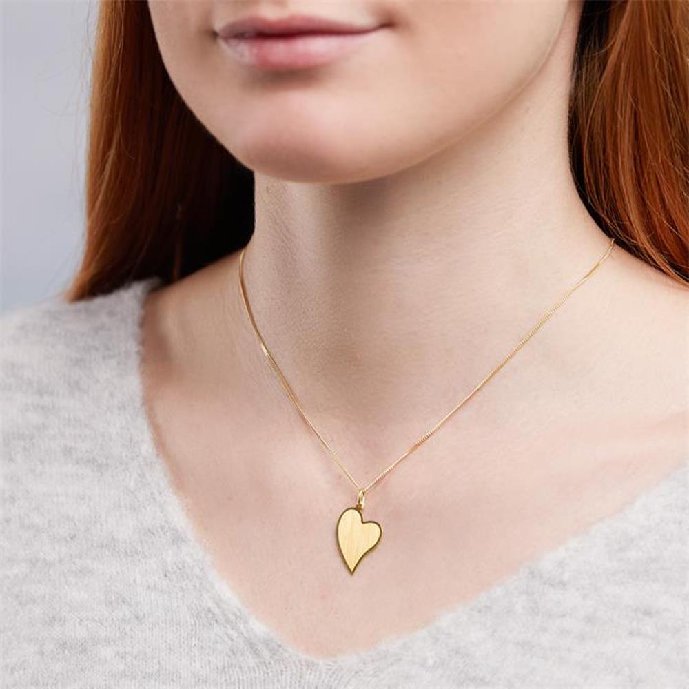 Unique Teilpolierter Gold-Anhänger Herz 333 Gold gold