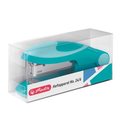 Heftapparat No.24/6 Ergonomie klein turquoise, 15 Blatt, 63 mm