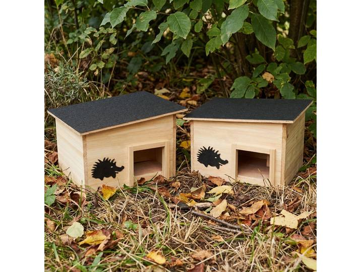 2er-Set Igelhaus aus Holz