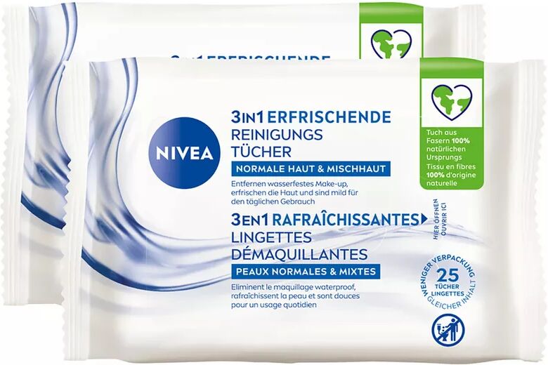 Nivea - Gesichtsreinigungstücher, 2X25STK