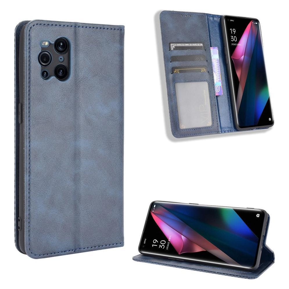 Cover-Discount OPPO Find X3 Pro - Stand Flip Case Hülle blau (Oppo Find X3 Pro) (103002831D)